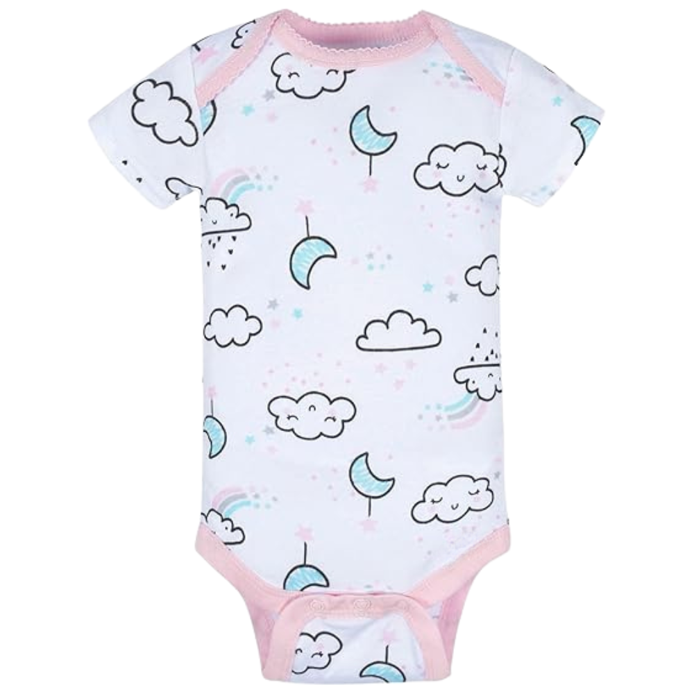 Pack of 8 Baby Girl Short Sleeve Onesies Bodysuits