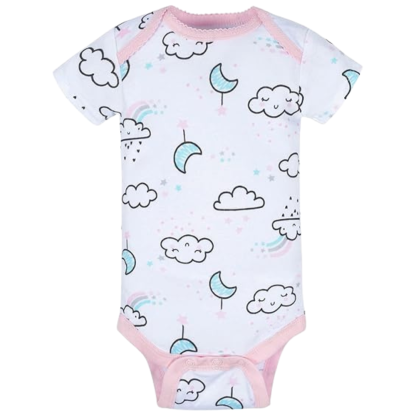 Pack of 8 Baby Girl Short Sleeve Onesies Bodysuits