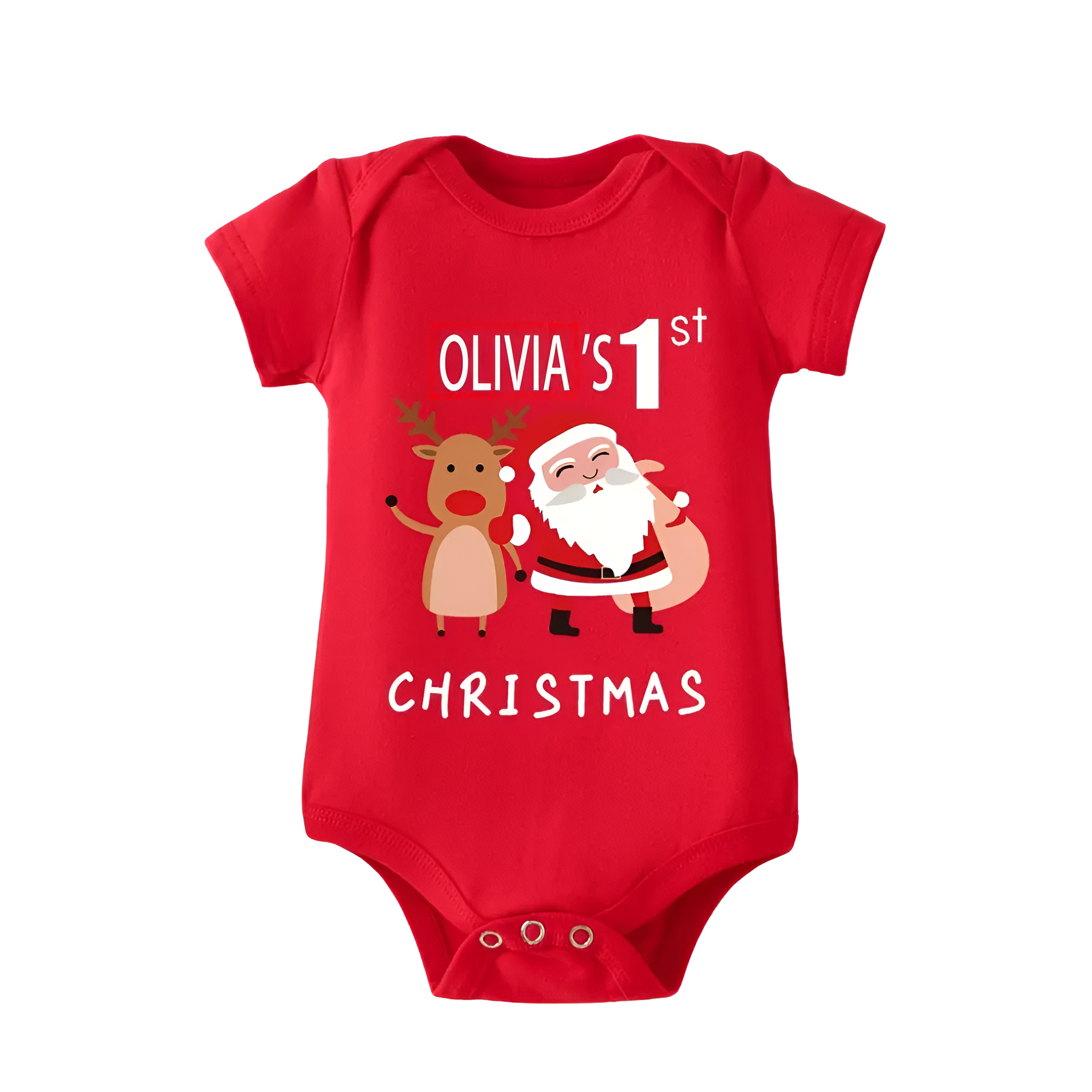  Personalized Name Customization Santa And Reindeer Prints