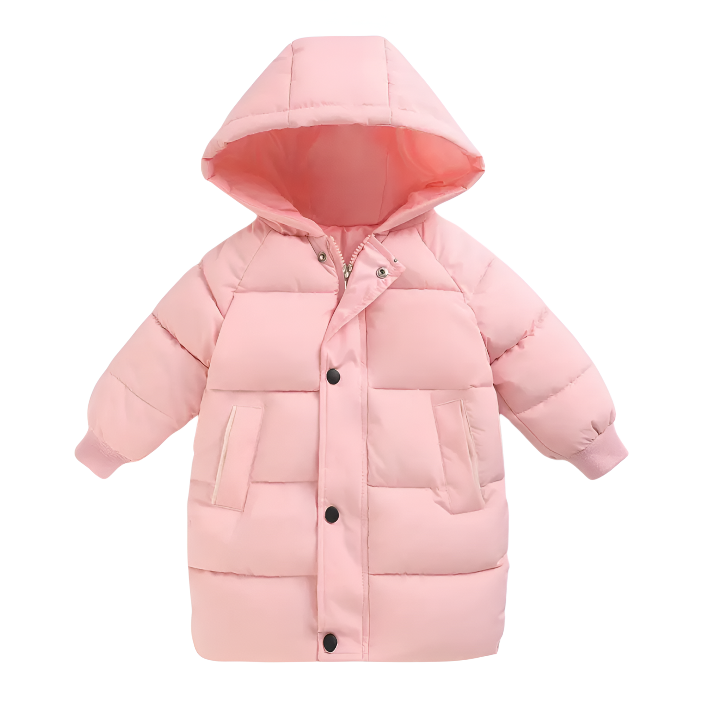 Kids Long Winter Hooded Puffer Coat Jacket