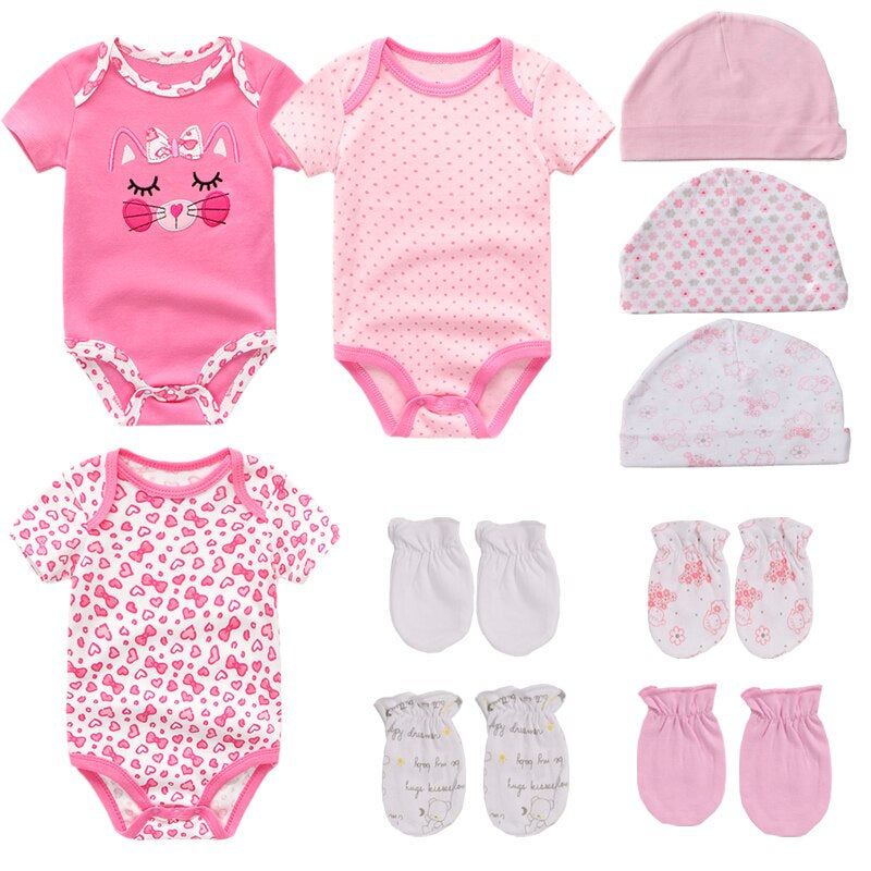 3Pcs Newborn Infant Baby Bodysuit Outfits-Children Cloth Shop