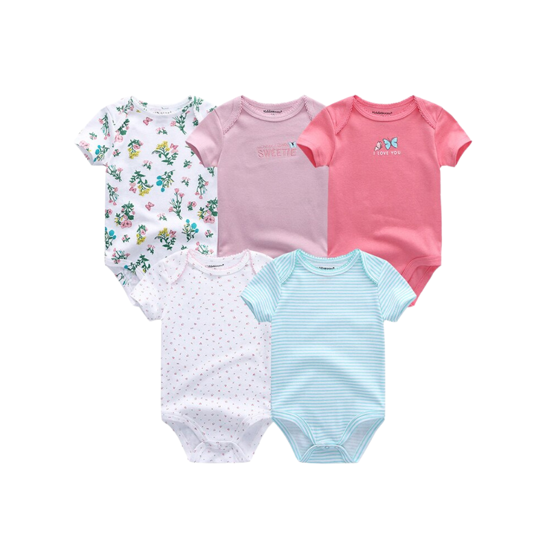 Newborn's 5Pcs Baby Bodysuit Set-Children Cloth Shop