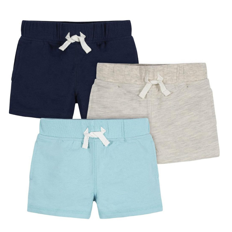 Boys Toddler 3 Pack Of Pull On Knit Shorts