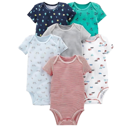 Boys And Toddler 6 Pack Sleeveless Bodysuit Set