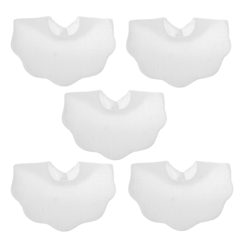 5Pcs Pure Cotton Baby Feeding Bibs Set-Children Cloth Shop
