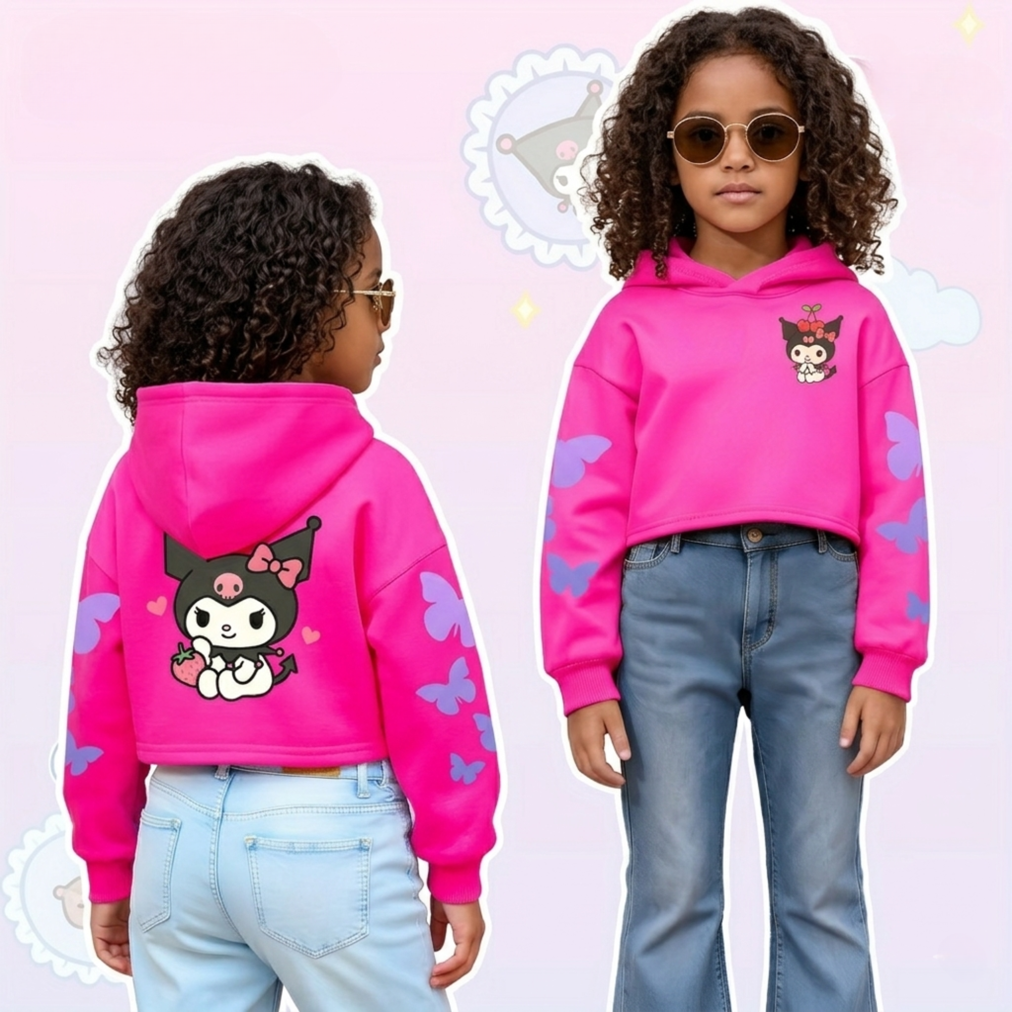Modern Pony Character Urban Core Kids Hoodie