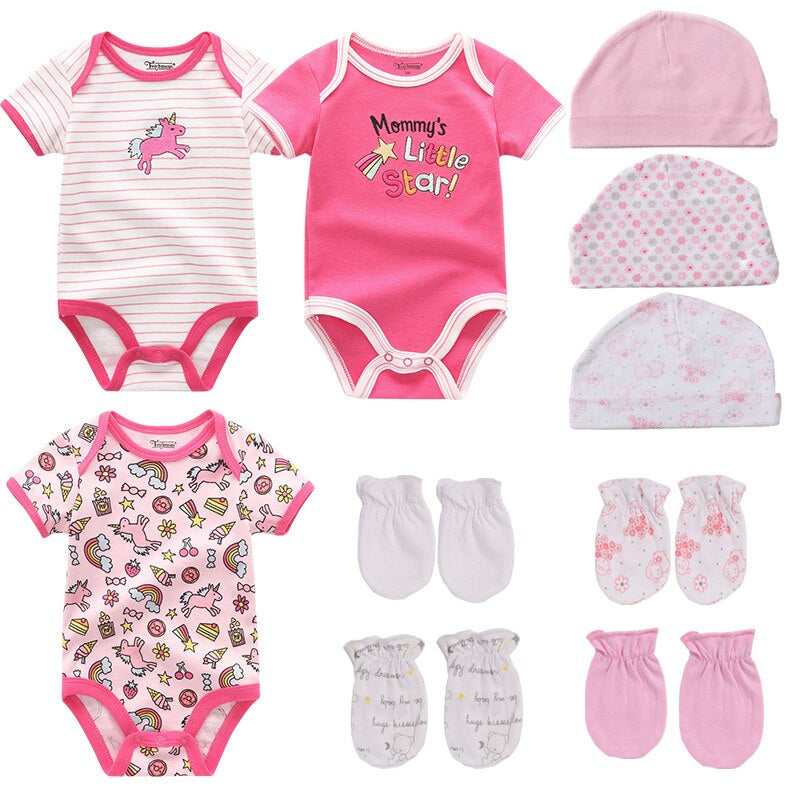 3Pcs Newborn Infant Baby Bodysuit Outfits-Children Cloth Shop