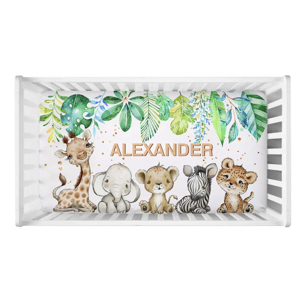 Custom Name Safari Wildlife Bedding Set-Children Cloth Shop