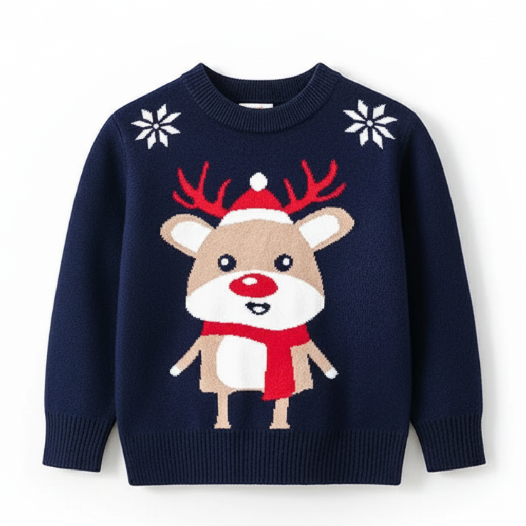 Festive Christmas Knit Sweater For Kids Collection