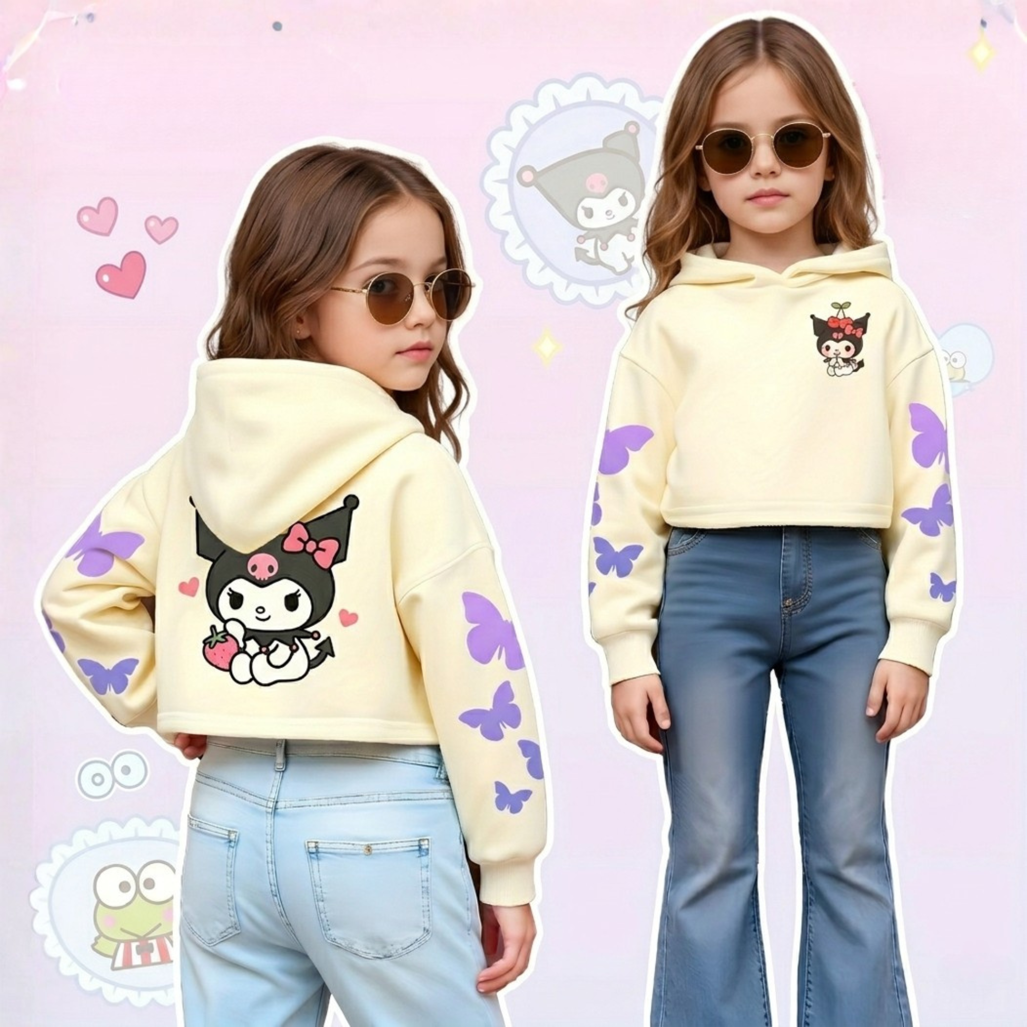 Modern Pony Character Urban Core Kids Hoodie