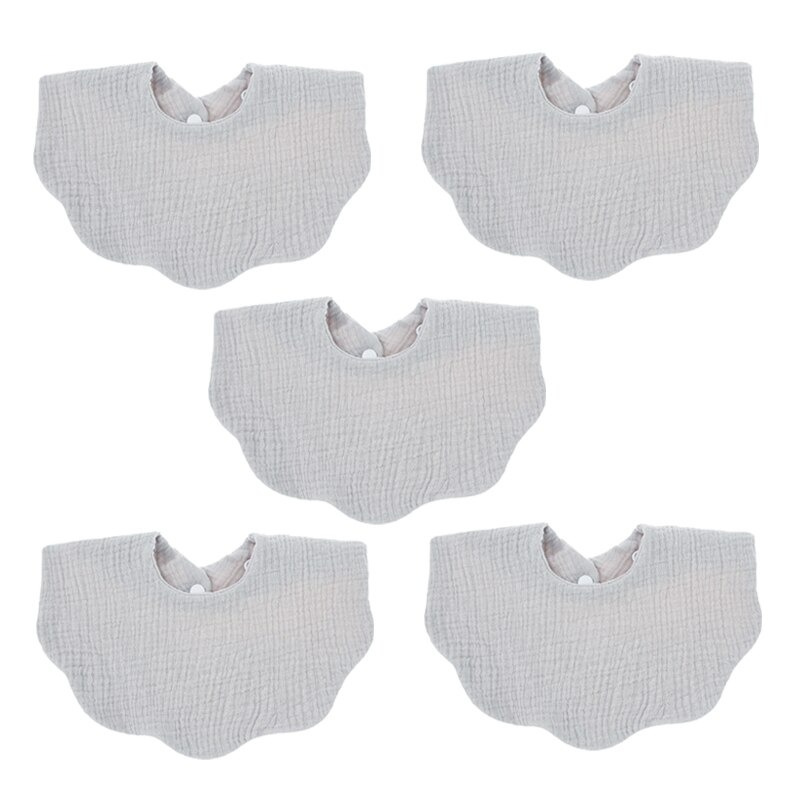 5Pcs Pure Cotton Baby Feeding Bibs Set-Children Cloth Shop