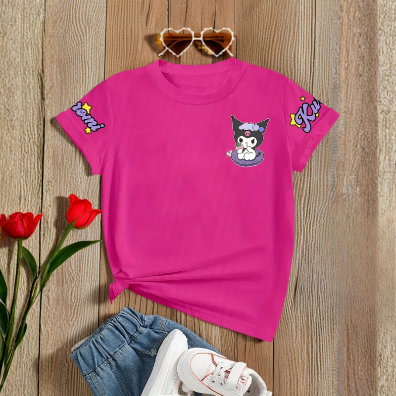 Kuromi Double Sided Fun Printed Short Sleeved T Shirt