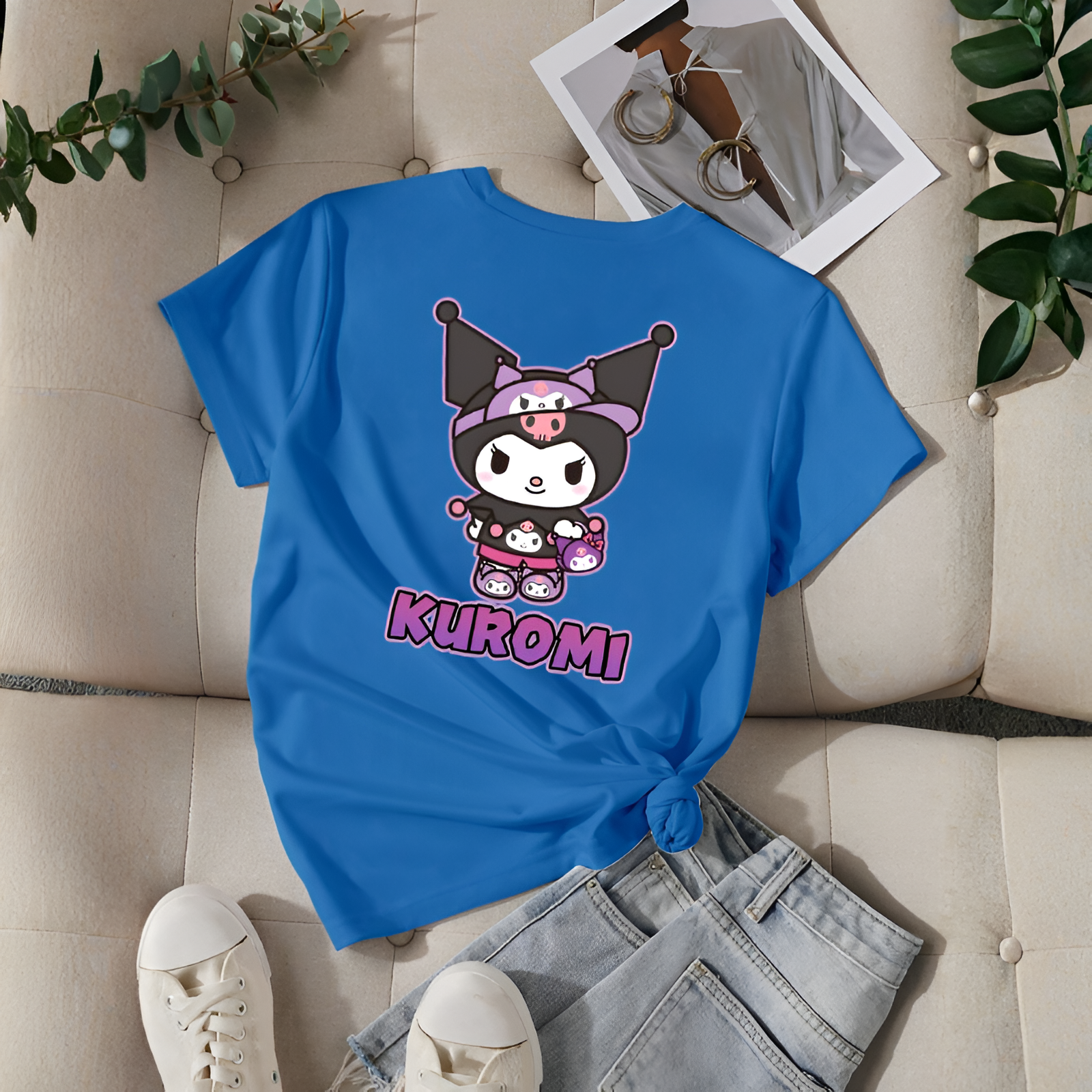 Kuromi Double Sided Printed Short Sleeve T Shirt