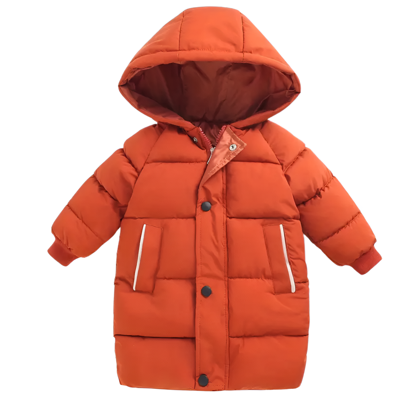 Kids Long Winter Hooded Puffer Coat Jacket