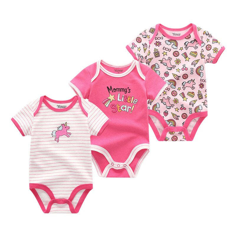 3Pcs Newborn Girl Clothes Bodysuits-Children Cloth Shop
