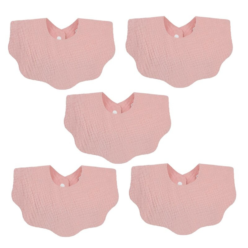 5Pcs Pure Cotton Baby Feeding Bibs Set-Children Cloth Shop