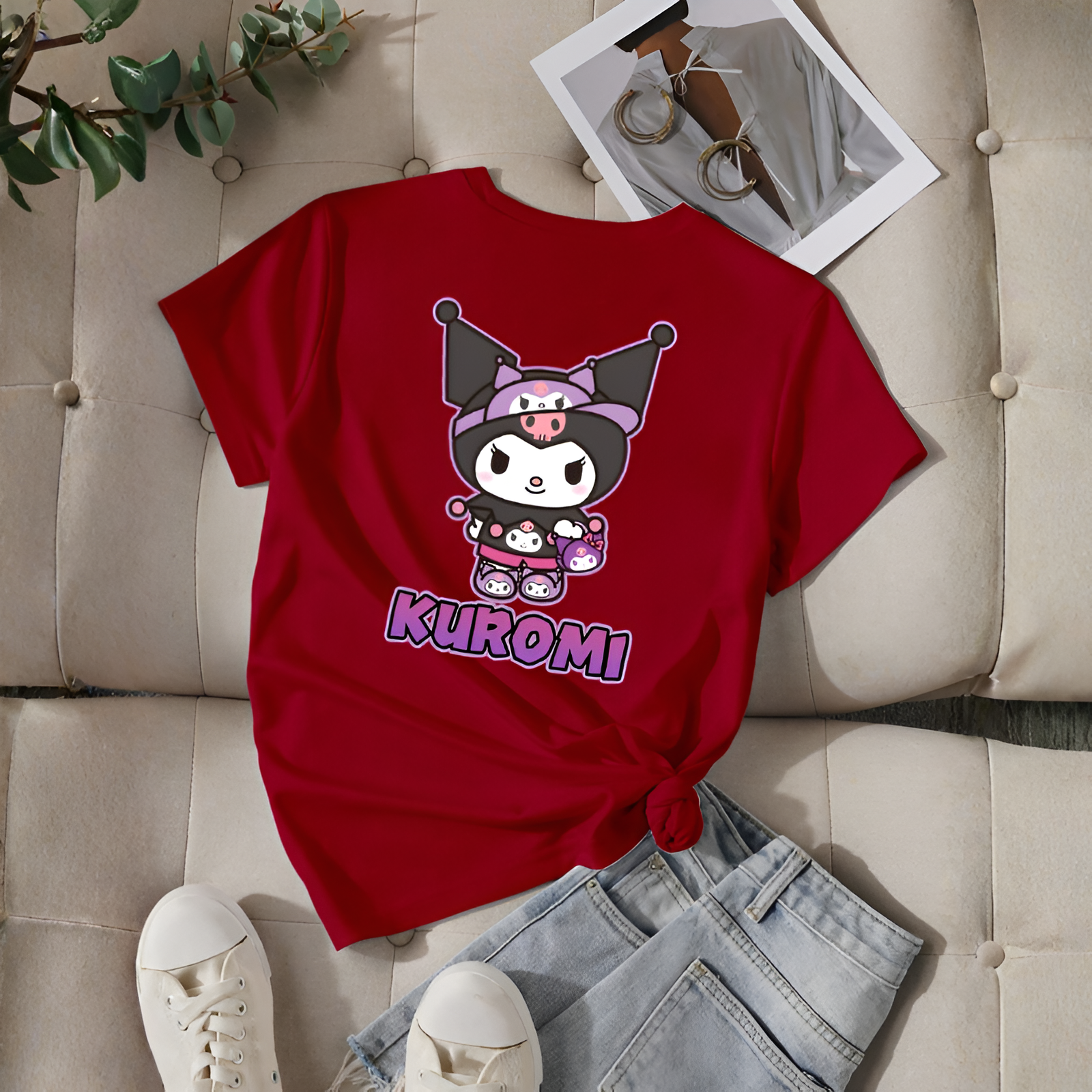 Kuromi Double Sided Printed Short Sleeve T Shirt
