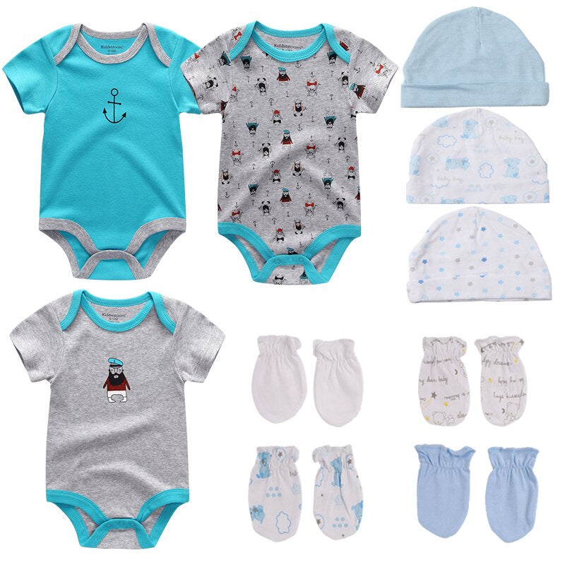 3Pcs Newborn Infant Baby Bodysuit Outfits-Children Cloth Shop