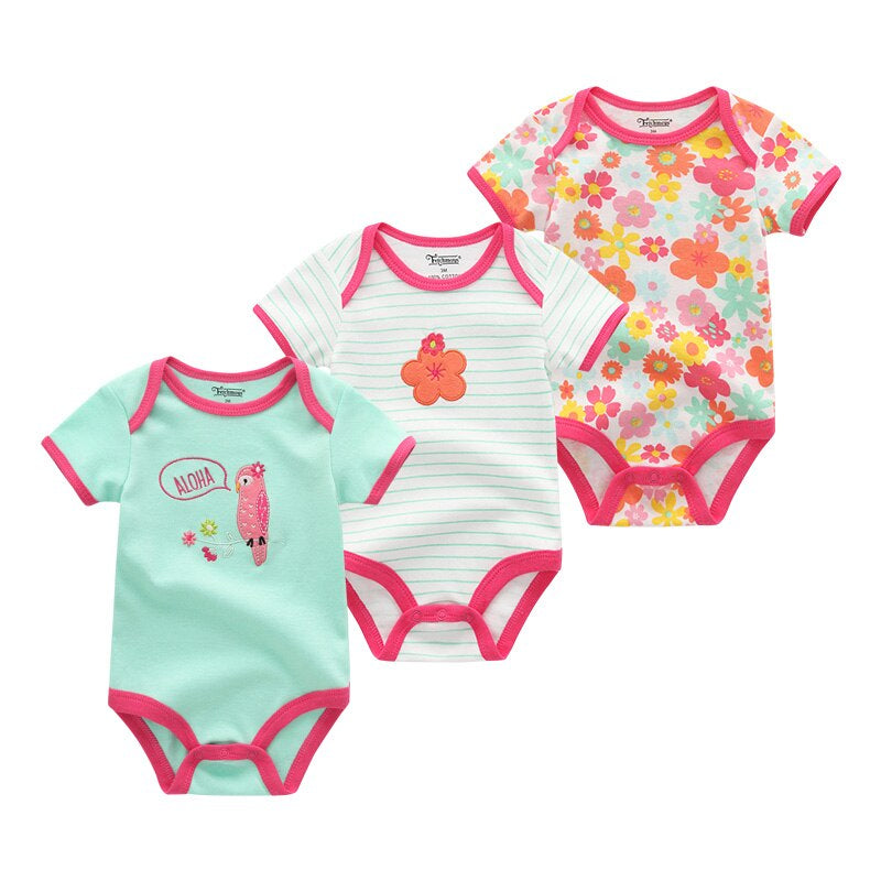 3Pcs Newborn Girl Clothes Bodysuits-Children Cloth Shop
