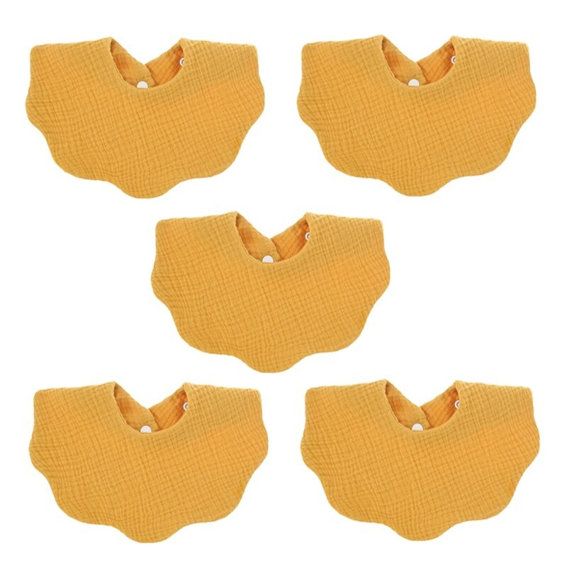 5Pcs Pure Cotton Baby Feeding Bibs Set-Children Cloth Shop