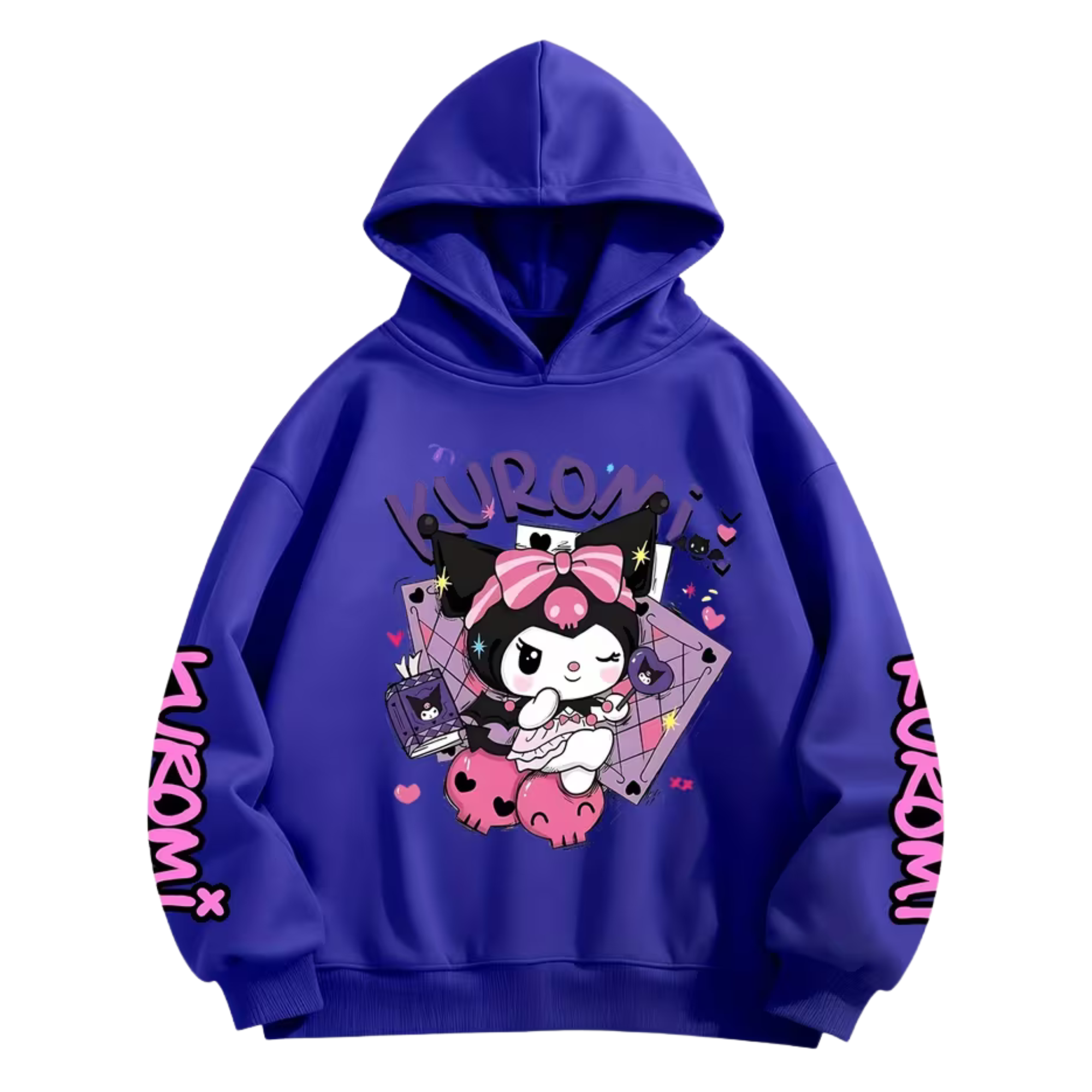 Kuromi Cartoon Print Hoodie For Kids Casual Winter Wear