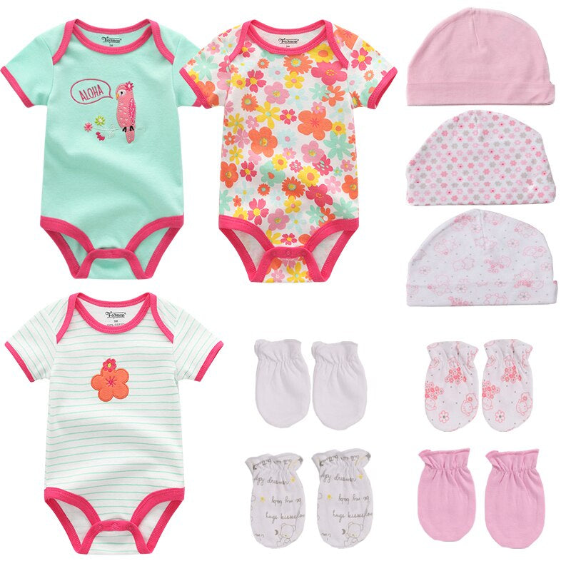 3Pcs Newborn Infant Baby Bodysuit Outfits-Children Cloth Shop