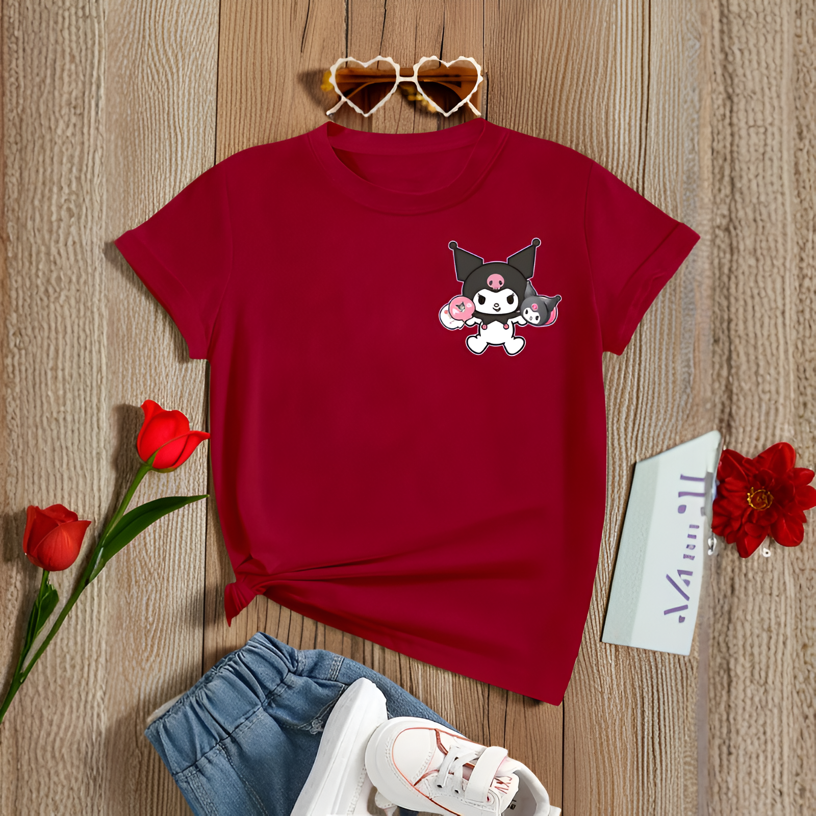 Kuromi Double Sided Printed Short Sleeve T Shirt