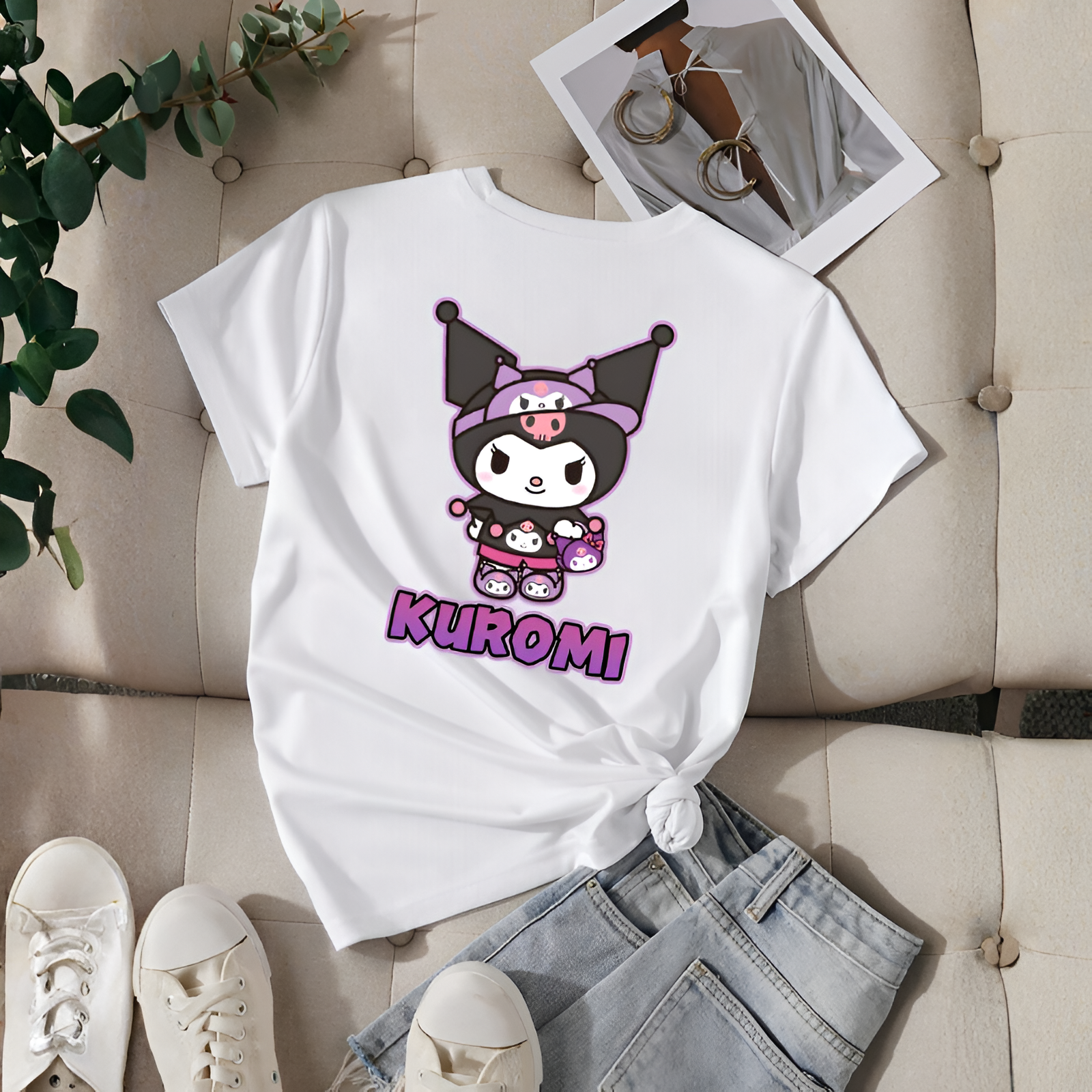 Kuromi Double Sided Printed Short Sleeve T Shirt