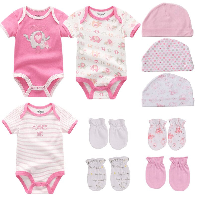 3Pcs Newborn Infant Baby Bodysuit Outfits-Children Cloth Shop