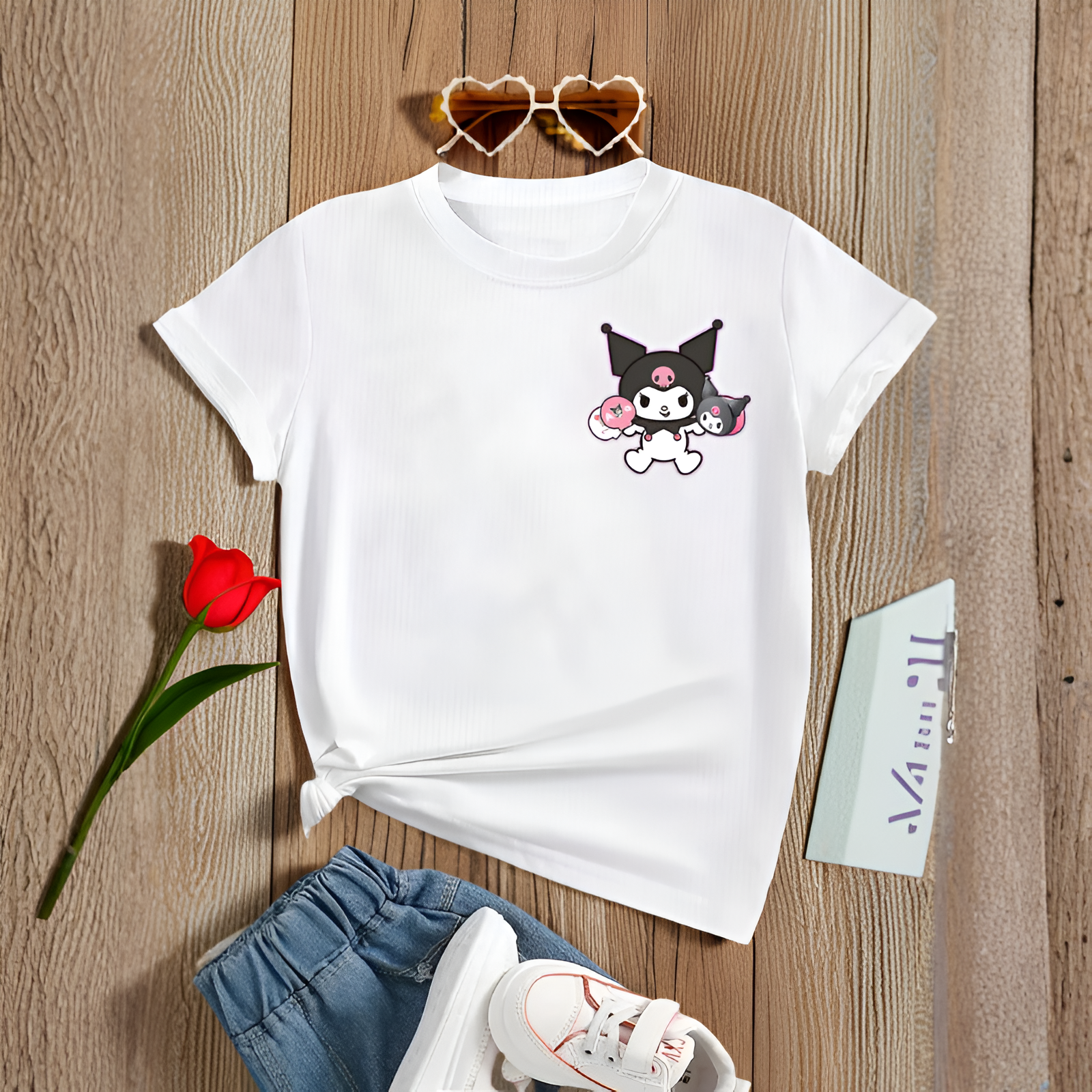 Kuromi Double Sided Printed Short Sleeve T Shirt