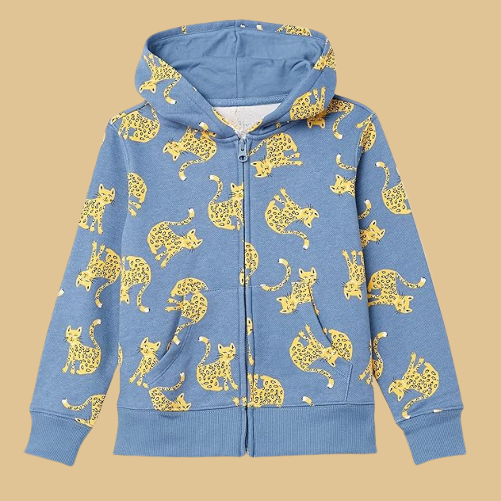 Fleece Zip Up Hoodie Sweatshirt For Girls And Toddlers