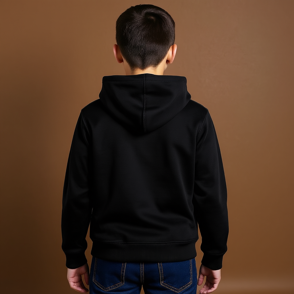 Kids Brushed Fleece Zip Up Hoodie For Boys And Girls