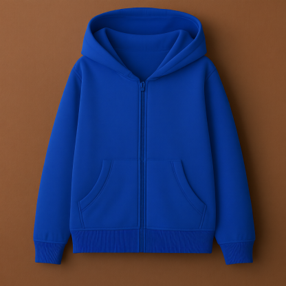 Kids Brushed Fleece Zip Up Hoodie For Boys And Girls