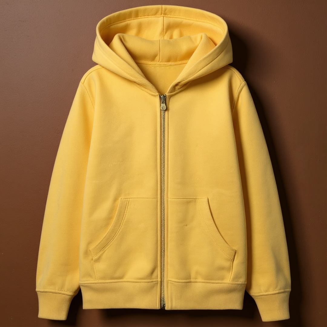 Kids Brushed Fleece Zip Up Hoodie For Boys And Girls