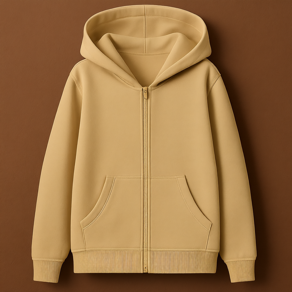 Kids Brushed Fleece Zip Up Hoodie For Boys And Girls