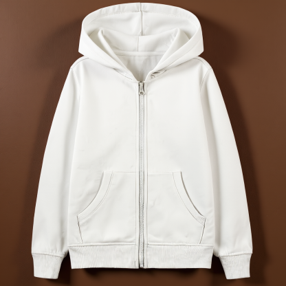 Kids Brushed Fleece Zip Up Hoodie For Boys And Girls