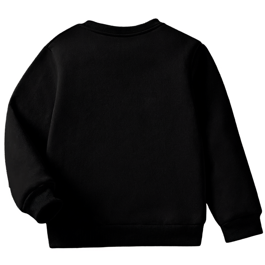 Cozy Fleece Lined Girls Sweatshirt Attitude Print Pullover