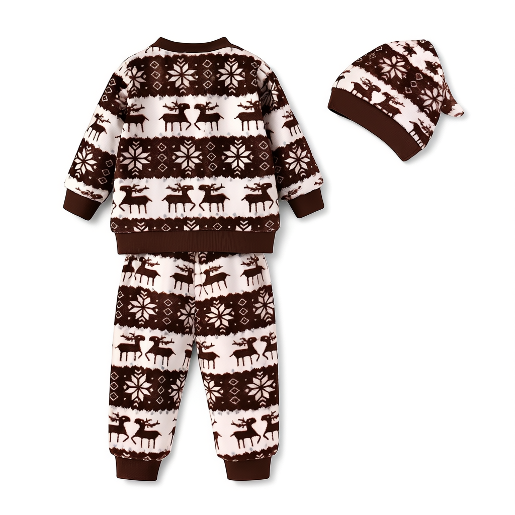 Newborn Winter Flannel Three Piece Set