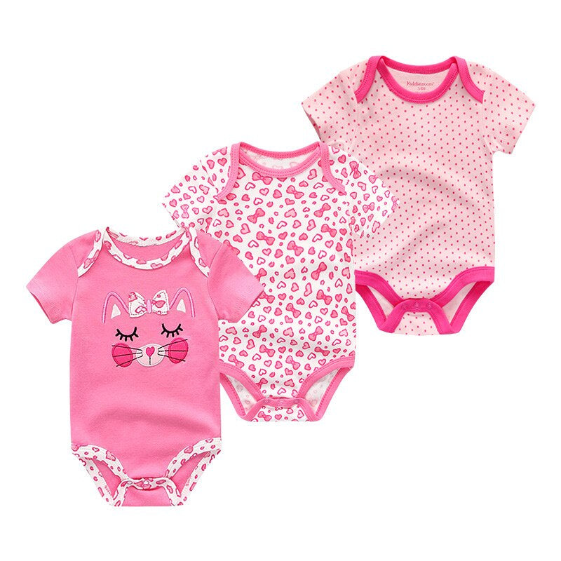 3Pcs Newborn Girl Clothes Bodysuits-Children Cloth Shop
