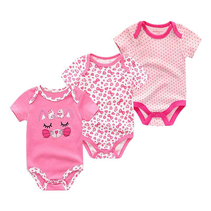 3Pcs Newborn Girl Clothes Bodysuits-Children Cloth Shop