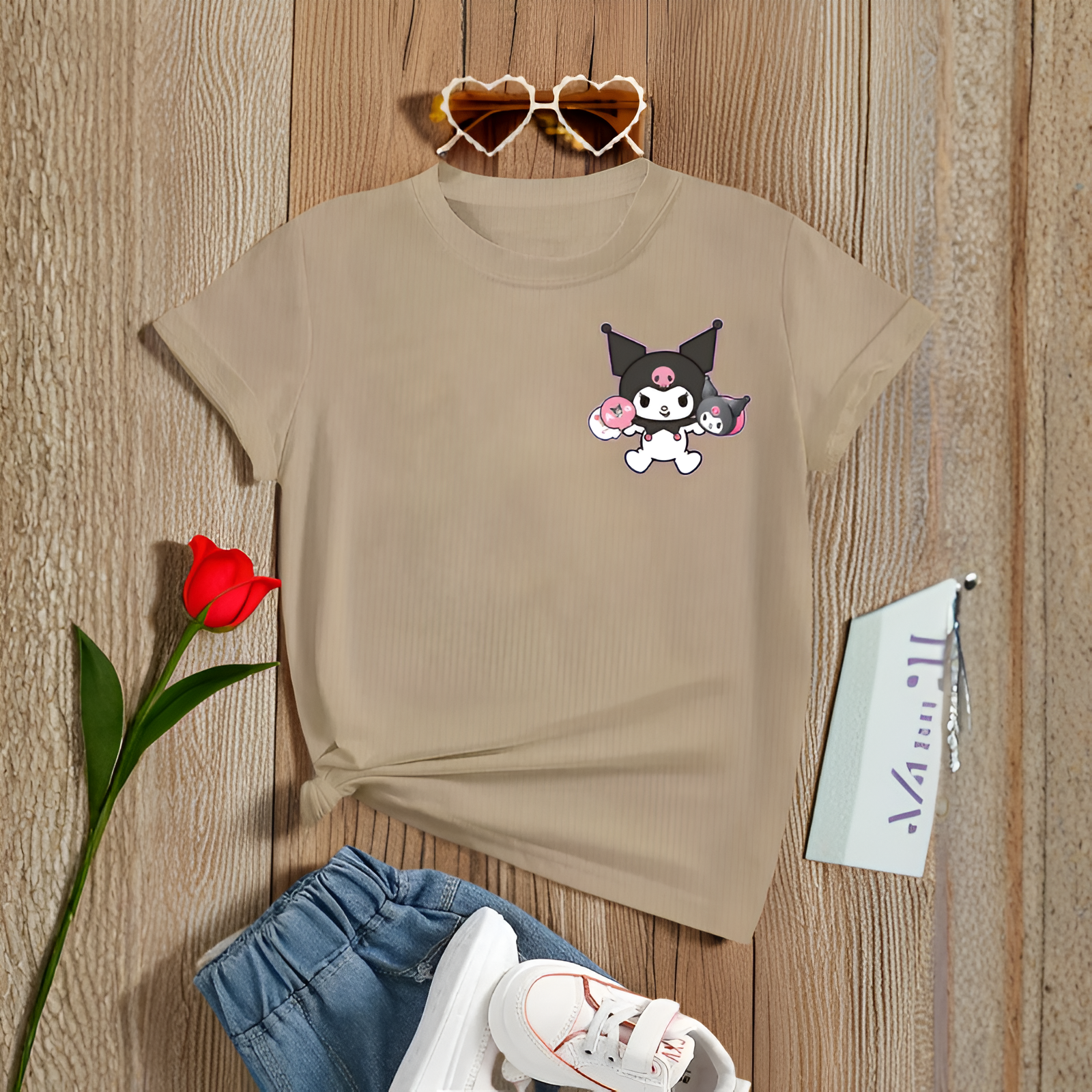 Kuromi Double Sided Printed Short Sleeve T Shirt