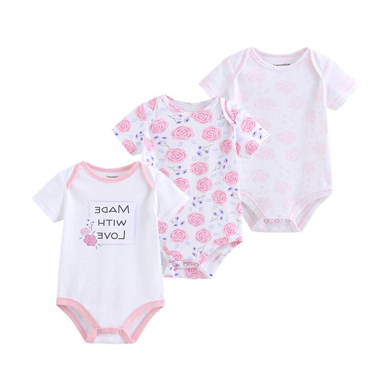 3Pcs Newborn Girl Clothes Bodysuits-Children Cloth Shop
