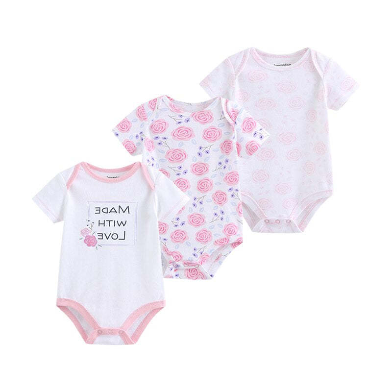 3Pcs Newborn Girl Clothes Bodysuits-Children Cloth Shop