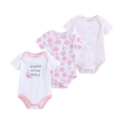 3Pcs Newborn Girl Clothes Bodysuits-Children Cloth Shop
