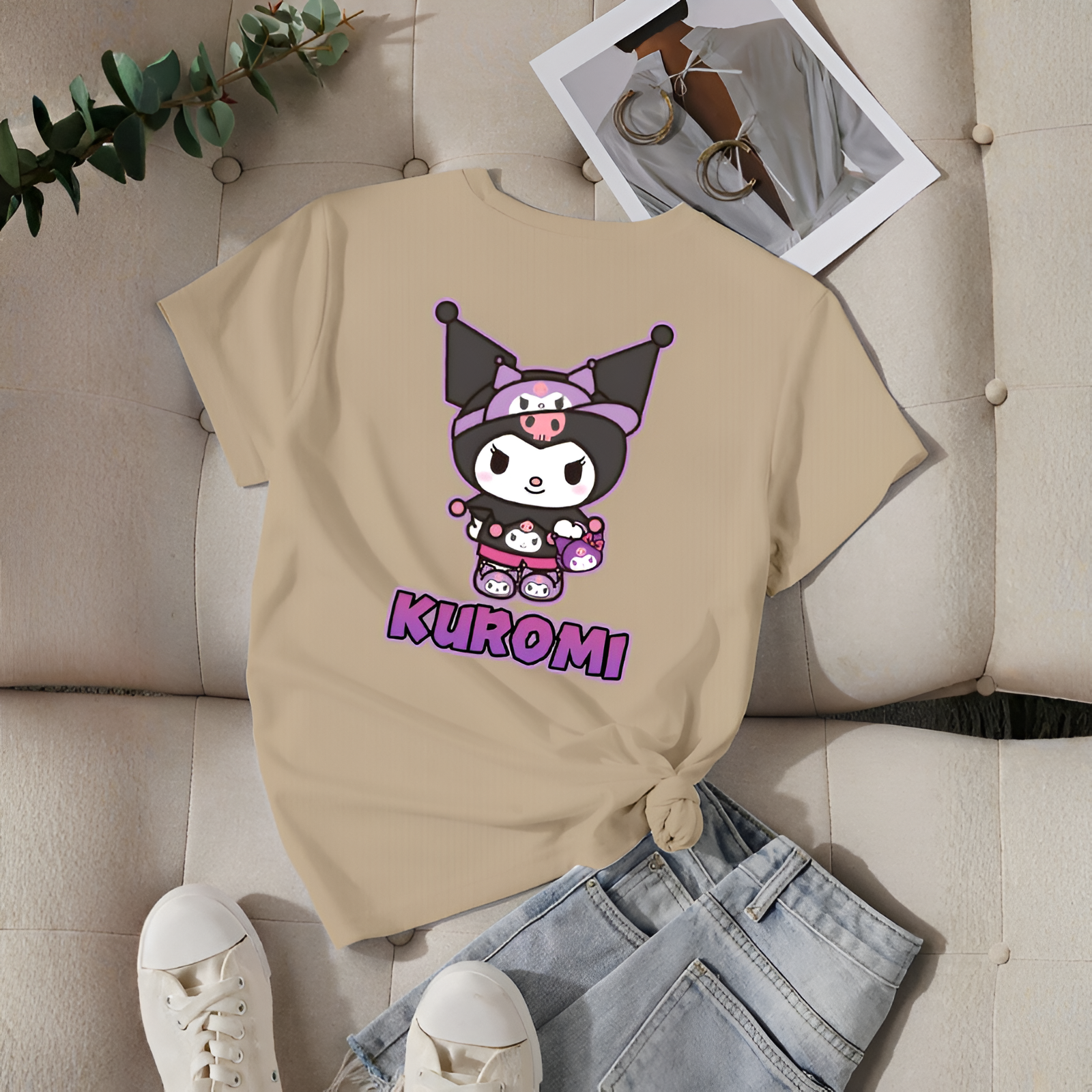 Kuromi Double Sided Printed Short Sleeve T Shirt