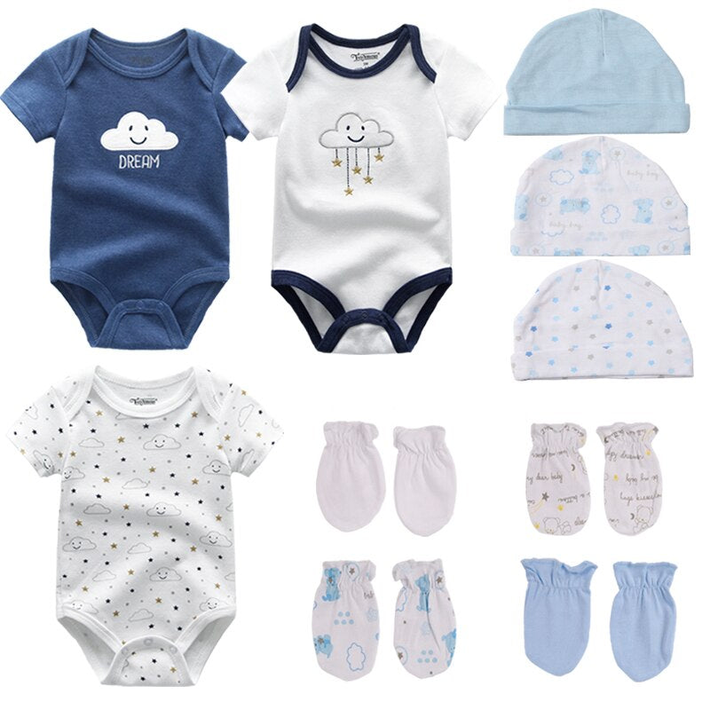 3Pcs Newborn Infant Baby Bodysuit Outfits-Children Cloth Shop