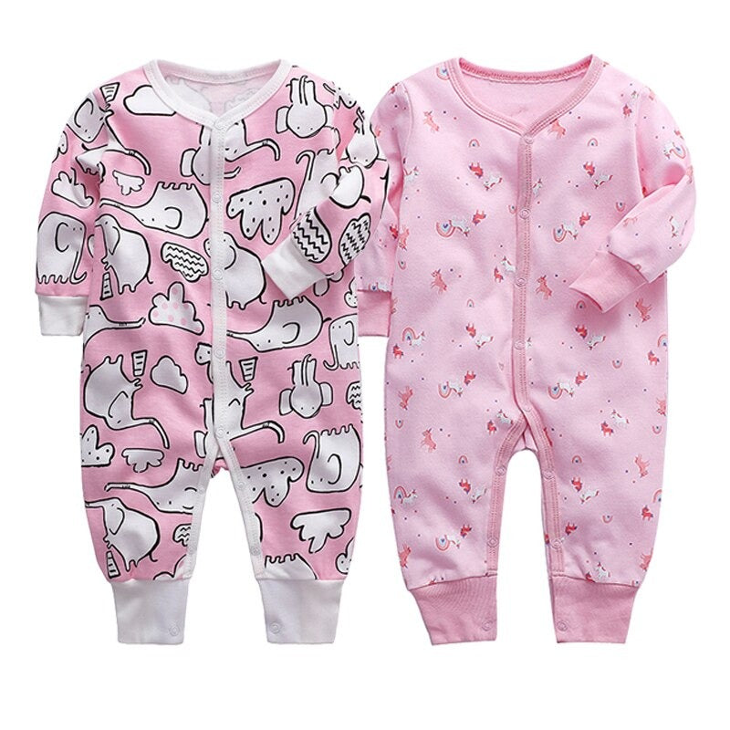 Pack Of 2 Long Sleeves Unisex Baby Jumpsuit-Children Cloth Shop