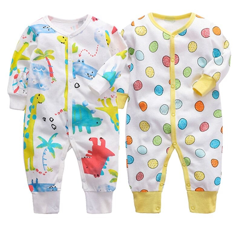Pack Of 2 Long Sleeves Unisex Baby Jumpsuit-Children Cloth Shop