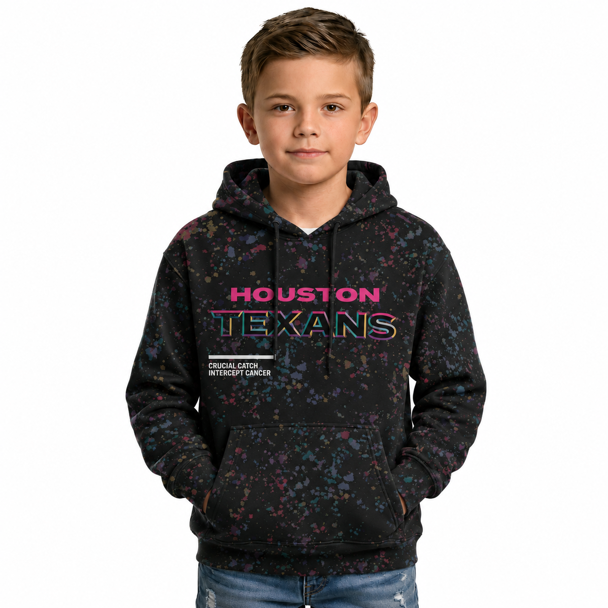 Houston Texans Football Themed Graphic Hoodies For Kids