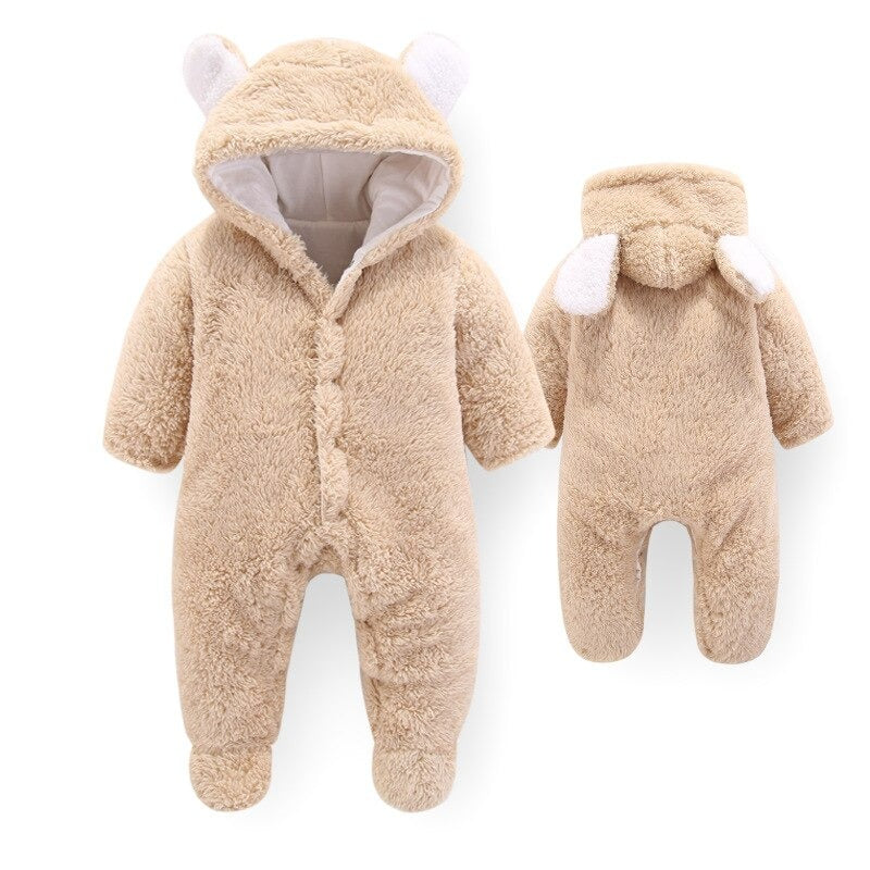 Thick Hooded Romper For Newborn Baby-Children Cloth Shop
